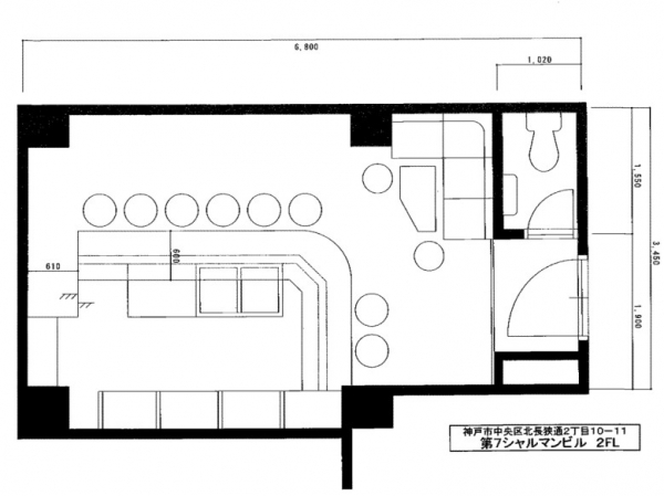 神戸市中央区北長狭通の店舗・リース店舗・バー・スナック