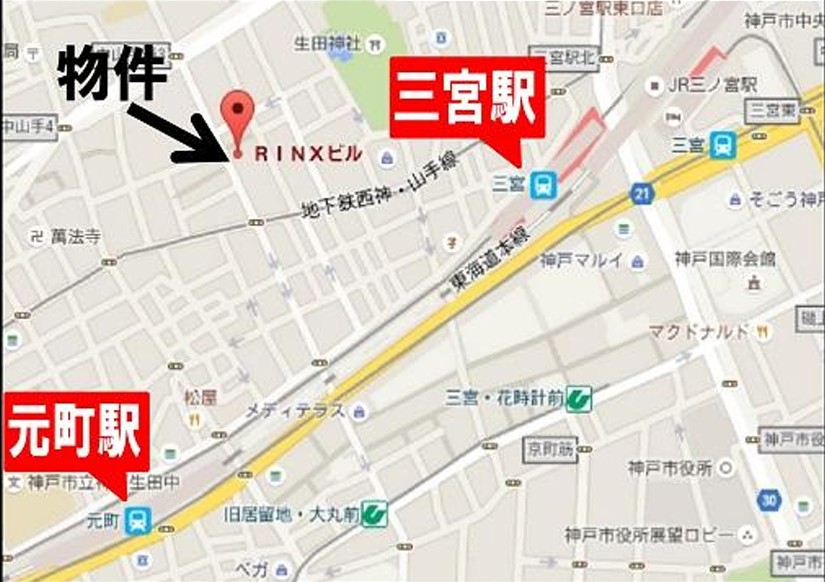 神戸市中央区下山手通の店舗・居抜き店舗・美容2