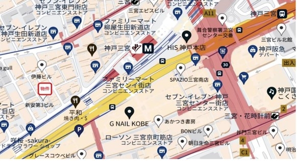 神戸市中央区北長狭通の店舗・医院・美容・物販・バー・軽飲食・スナック・ラウンジ・重飲食1