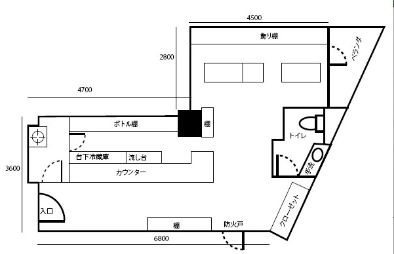 神戸市中央区下山手通の店舗・居抜き店舗・バー・スナック