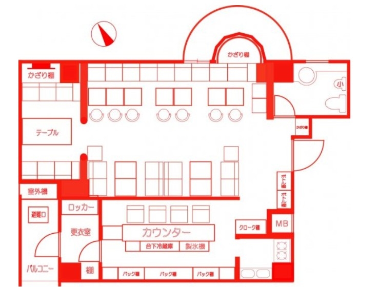 神戸市中央区中山手通の居抜き店舗・バー・軽飲食・スナック・ラウンジ・重飲食