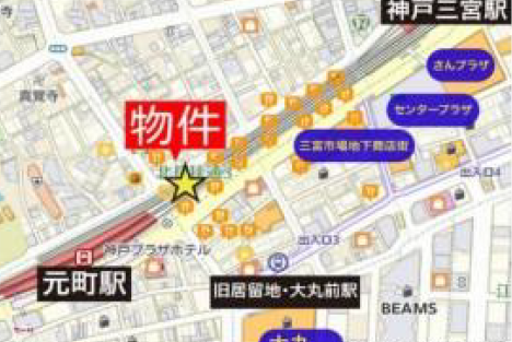 神戸市中央区北長狭通の店舗・居抜き店舗・物販2
